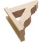 Ekena Millwork 5 1/2-in W x 16-in D x 16-in H Funston Slat Rough Cedar Woodgrain TimberThane Outlooker, Primed Tan OUTUR055X16X16FST24RCPR - alternate 5